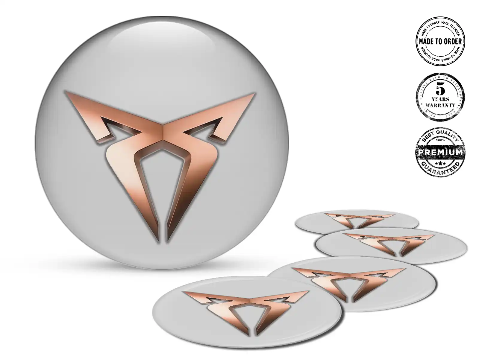 Seat Cupra Radaufkleber Logo Harzgewölbtes Design